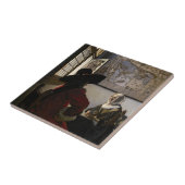 Johannes Vermeer - Agent met een Laughing Girl Tegeltje (Zijkant)