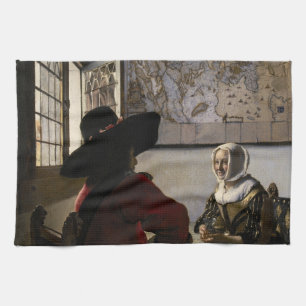 Johannes Vermeer - Agent met een Laughing Girl Theedoek