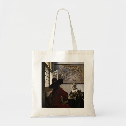 Johannes Vermeer - Agent met een Laughing Girl Tote Bag (Voorkant)