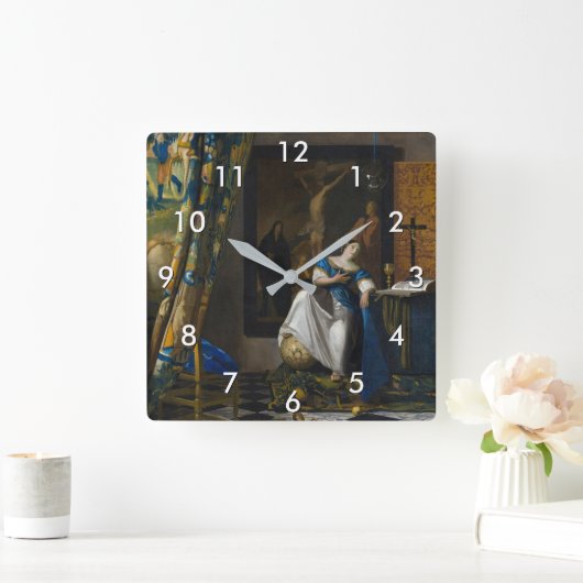 Johannes Vermeer - Allegorie van het Geloof Vierkante Klok (Huis)