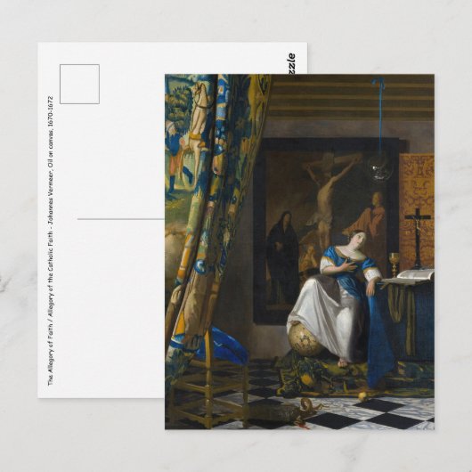 Johannes Vermeer - Allegory of Faith Briefkaart (Voorkant / Achterkant)