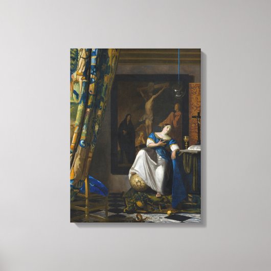 Johannes Vermeer - Allegory of Faith Canvas Afdruk (Voorkant)