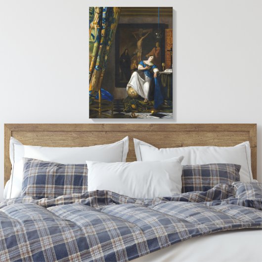 Johannes Vermeer - Allegory of Faith Canvas Afdruk (Insitu (Slaapkamer))