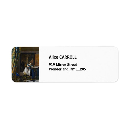 Johannes Vermeer - Allegory of Faith Etiket (Voorkant)