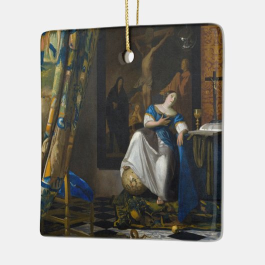 Johannes Vermeer - Allegory of Faith Keramisch Ornament (Links)