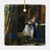Johannes Vermeer - Allegory of Faith Keramisch Ornament (Achterkant)
