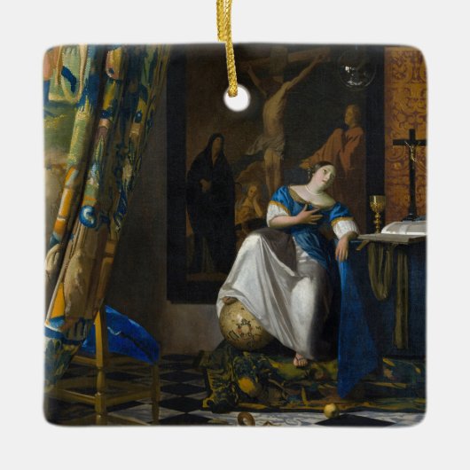 Johannes Vermeer - Allegory of Faith Keramisch Ornament (Voorkant)