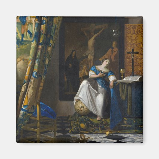 Johannes Vermeer - Allegory of Faith Magneet (Voorkant)