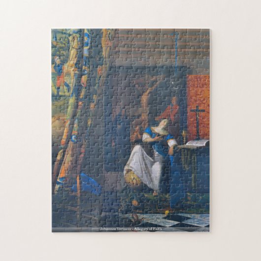 Johannes Vermeer - Allegory of Faith puzzle Legpuzzel (Verticaal)