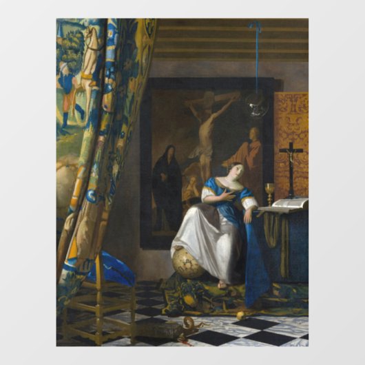 Johannes Vermeer - Allegory of Faith Raamsticker (Vel)