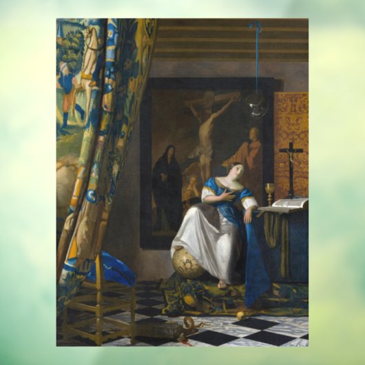 Johannes Vermeer - Allegory of Faith Raamsticker (Vel 3)
