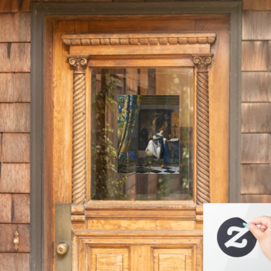 Johannes Vermeer - Allegory of Faith Raamsticker (Huis Deur)