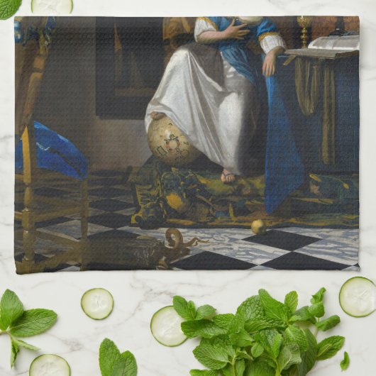 Johannes Vermeer - Allegory of Faith Theedoek (Gevouwen)