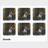 Johannes Vermeer - Allegory of Faith Vierkante Sticker (Vel)