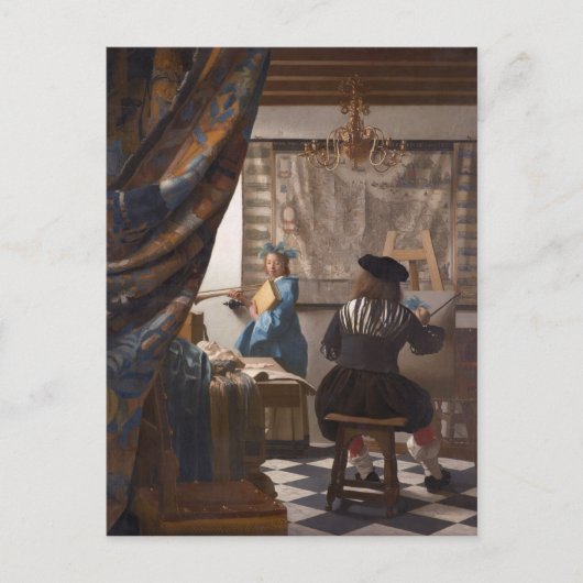 Johannes Vermeer - Allegory of the Art of Painting Briefkaart (Voorkant)