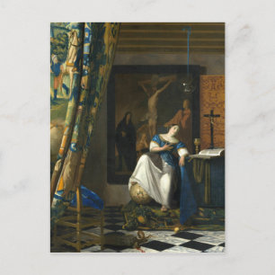 Johannes Vermeer Allegory van het katholieke geloo Briefkaart