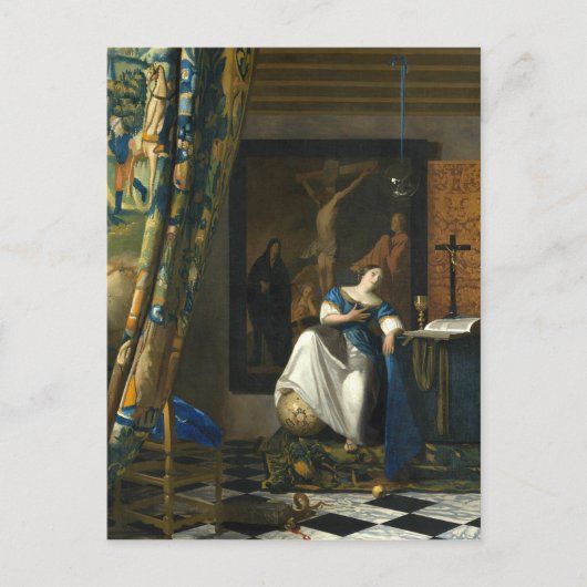 Johannes Vermeer Allegory van het katholieke geloo Briefkaart (Voorkant)