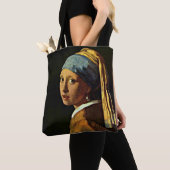 Johannes Vermeer art - Meisje met een parelaartje Tote Bag (Dichtbij)