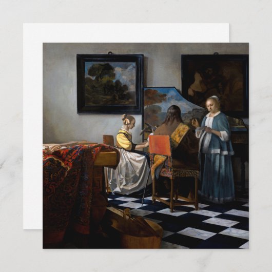 Johannes Vermeer - concert Bedankkaart (Voorkant / Achterkant)