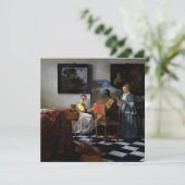 Johannes Vermeer - concert Bedankkaart (Staand voorkant)