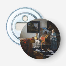 Johannes Vermeer - concert Button Flesopener
