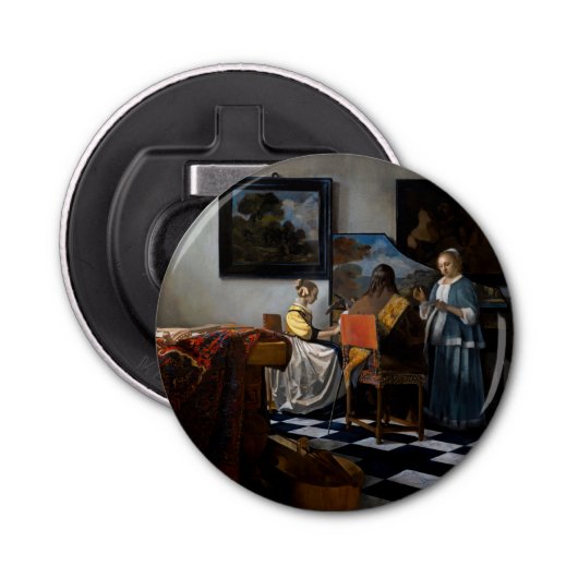 Johannes Vermeer - concert Button Flesopener (Voorkant)