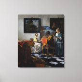 Johannes Vermeer - concert Canvas Afdruk (Voorkant)