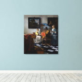Johannes Vermeer - concert Canvas Afdruk (Insitu (Houten vloer))