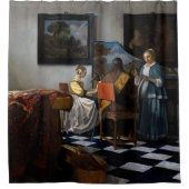 Johannes Vermeer - concert Douchegordijn (Voorkant)