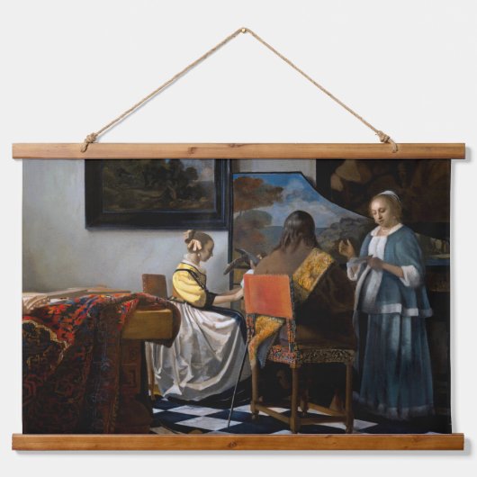Johannes Vermeer - concert Hangend Wandkleed (Voorkant)