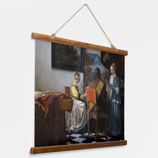 Johannes Vermeer - concert Hangend Wandkleed (Gebogen)