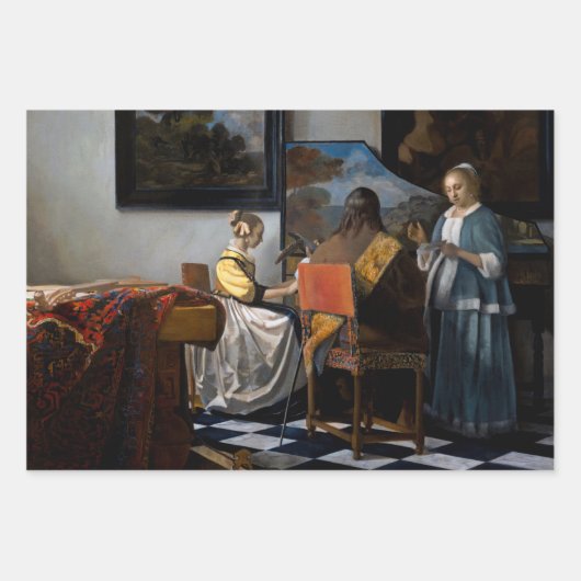 Johannes Vermeer - concert Inpakpapier Vel (Voorkant)