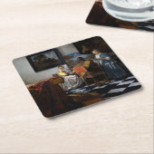 Johannes Vermeer - concert Kartonnen Onderzetters (Schuin)