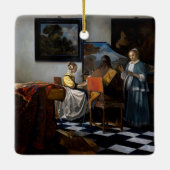 Johannes Vermeer - concert Keramisch Ornament (Achterkant)