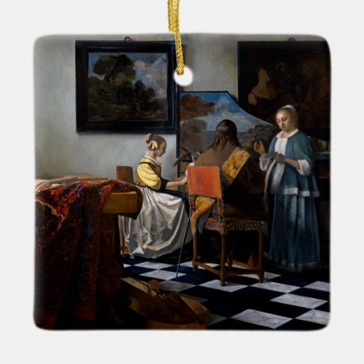 Johannes Vermeer - concert Keramisch Ornament (Voorkant)