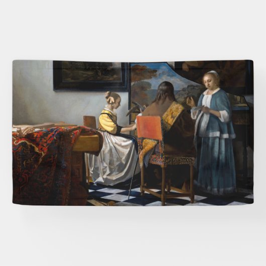 Johannes Vermeer - concert Spandoek (Horizontaal)
