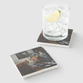 Johannes Vermeer - concert Stenen Onderzetter (Zijkant)