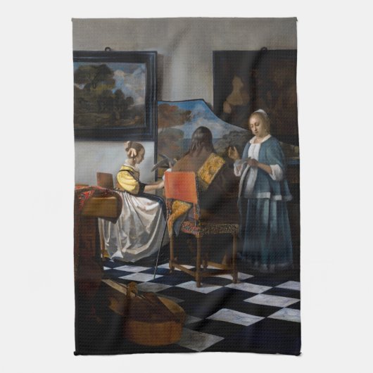 Johannes Vermeer - concert Theedoek (Verticaal)