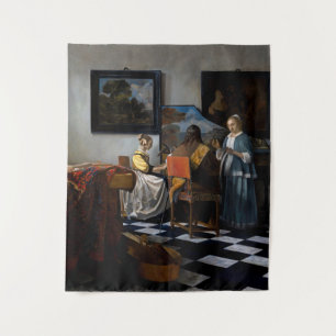 Johannes Vermeer - concert Wandkleed