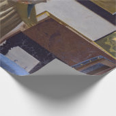 Johannes Vermeer - Dame die bij een maagdenvaag st Cadeaupapier (Hoek)