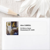 Johannes Vermeer - Dame die bij een maagdenvaag st Etiket (Insitu)