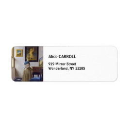 Johannes Vermeer - Dame die bij een maagdenvaag st Etiket