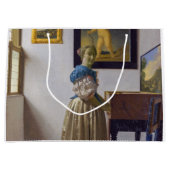 Johannes Vermeer - Dame die bij een maagdenvaag st Groot Cadeauzakje (Voorkant)