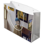 Johannes Vermeer - Dame die bij een maagdenvaag st Groot Cadeauzakje (Achterkant Gekanteld)