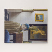 Johannes Vermeer - Dame die bij een maagdenvaag st Legpuzzel (Horizontaal)
