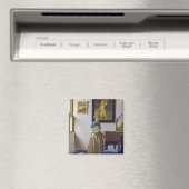 Johannes Vermeer - Dame die bij een maagdenvaag st Magneet (Insitu (Vaatwasser))