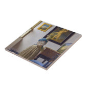 Johannes Vermeer - Dame die bij een maagdenvaag st Tegeltje (Zijkant)