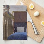 Johannes Vermeer - Dame die bij een maagdenvaag st Theedoek (Quarter Fold)