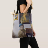 Johannes Vermeer - Dame die bij een maagdenvaag st Tote Bag (Dichtbij)