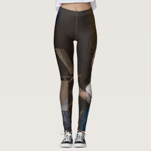 Johannes Vermeer Dame gezeten aan een Virginaal Leggings